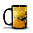 Load image into Gallery viewer, Pup Fiction 15oz coffee mug, animal dog artwork, funny dogs, movie parody.