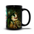 Load image into Gallery viewer, Villains Rise 15oz coffee mug, tattoos, tattoo model, sexy artwork, joker.