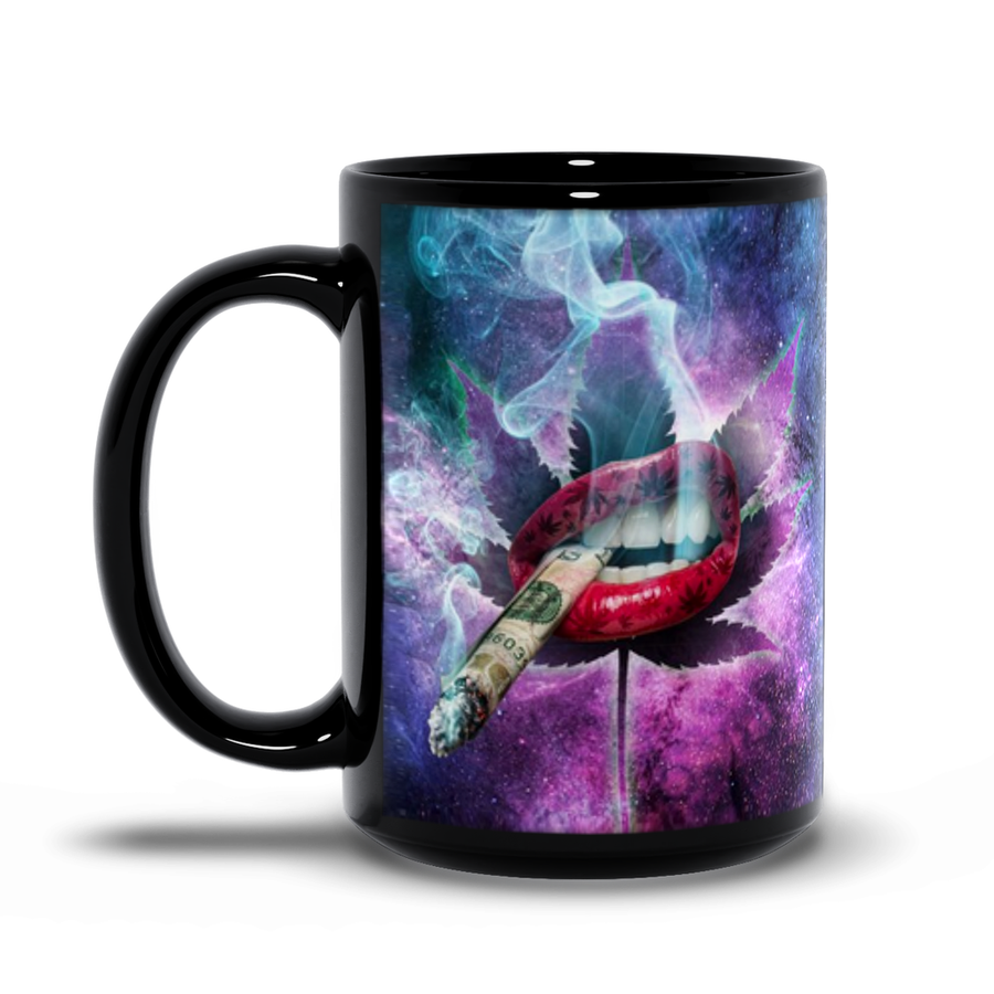 High As Space 15oz coffee mug, Maryjane cannabis artwork. (Copy)